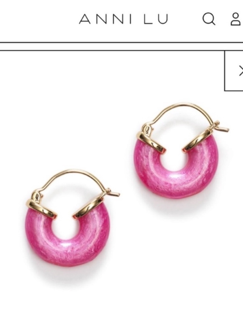 New • Anni Lu 💕 petite swell hoops in pink lotus